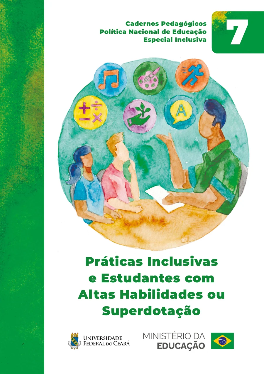 Capa do Volume 7 — Práticas Inclusivas e Estudantes com Altas Habilidades ou Superdotação